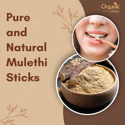 Organic Spree Licorice Root Sticks (Mulethi) - 5.3 oz | GMP Certified