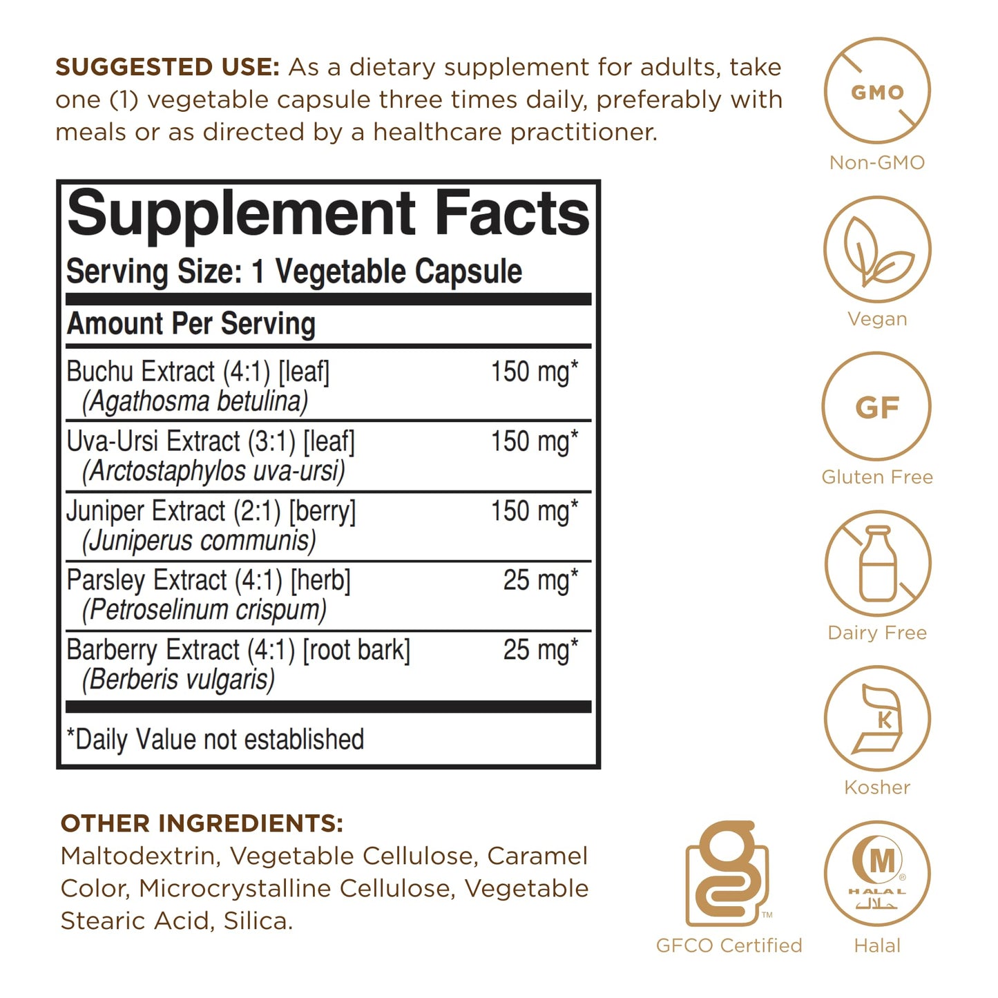 Herbal Water Pill Solgar 100 VCaps - Herbal Supplement