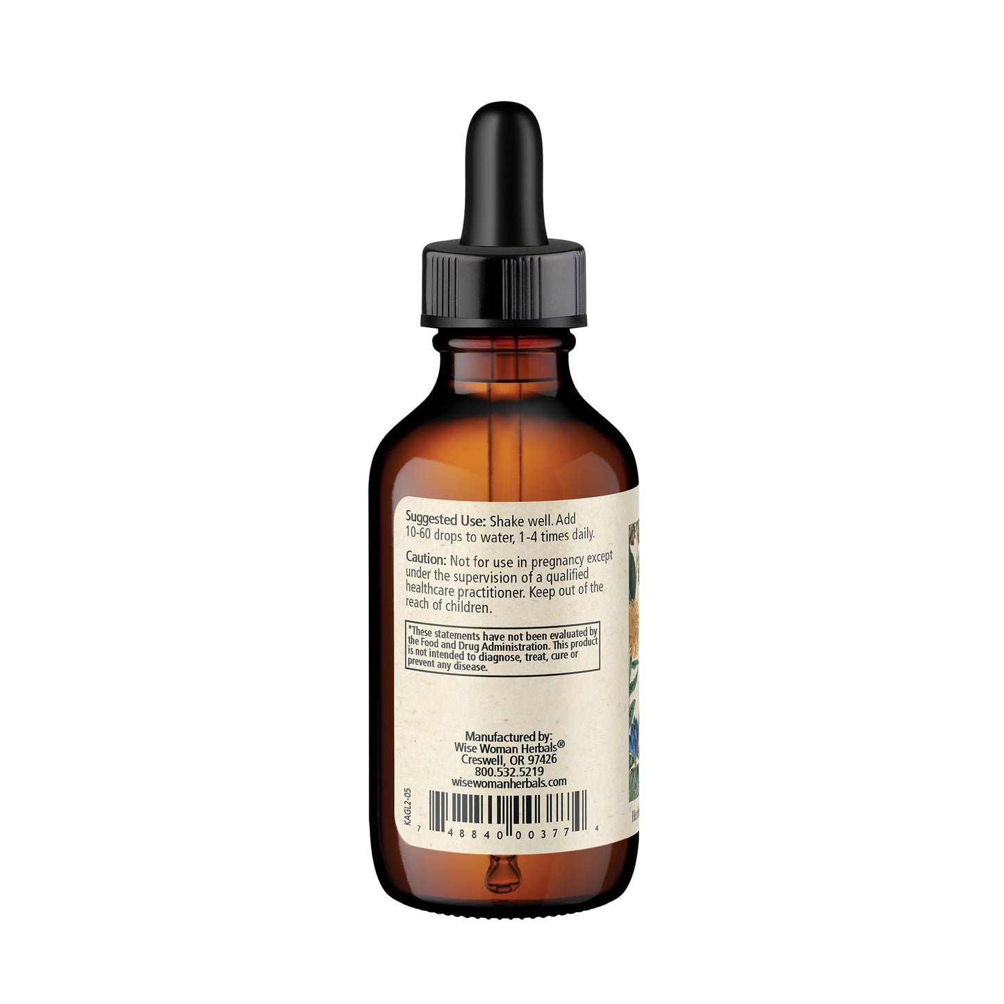 Wise Woman Herbals Herbal Zen – Alcohol-Free Mood Support Glycerite, 2 oz