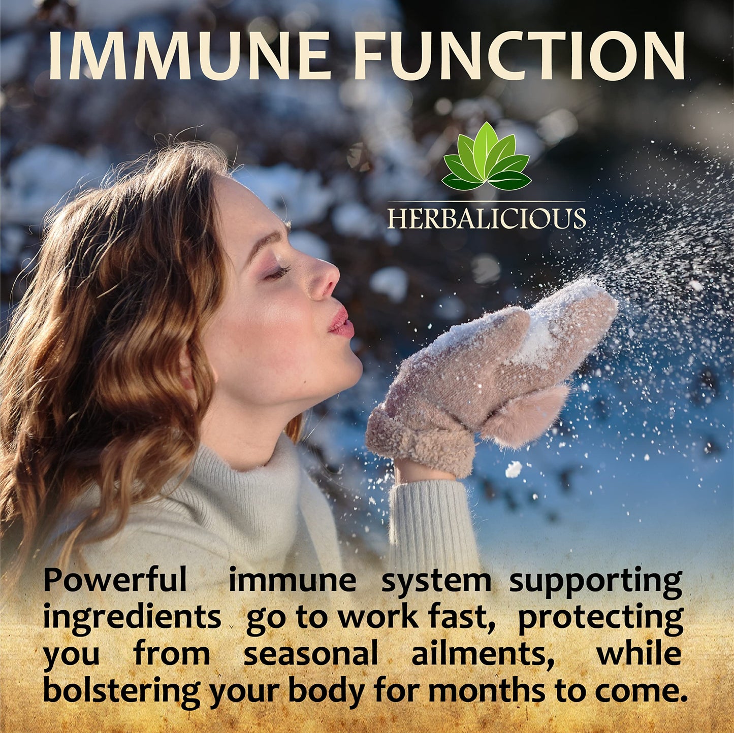 HERBALICIOUS Quinine Immune Guard | Quinine Capsules with Vitamin C, D3 & Zinc – 60 Capsules