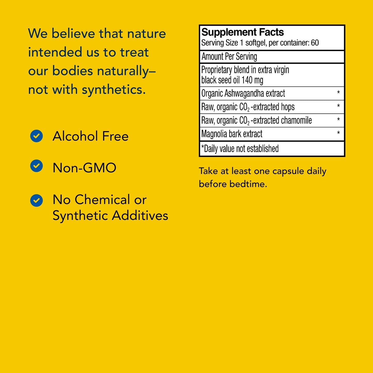 NORTH AMERICAN HERB & SPICE Herbal-zzZs - 60 Softgels - Melatonin Free, Non-Habit Forming | Ashwagandha & Chamomile | Non-GMO