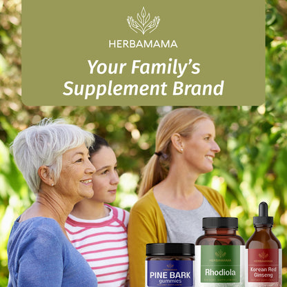 HERBAMAMA Rhodiola Rosea 1000mg – Relaxation, Focus & Brain Support