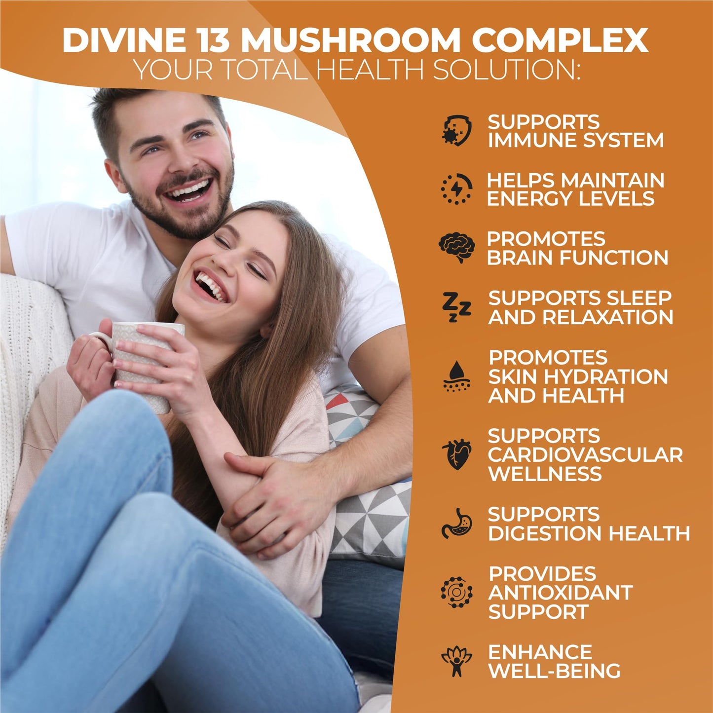 HerbaMe Mushroom Extract Complex with Black Pepper – Nootropic Brain Support & Immune Health | 90 Capsules