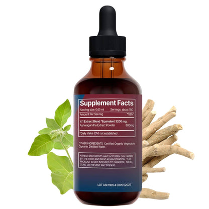 HERBANA Ashwagandha Liquid Drops – High Potency For Muscle Recovery