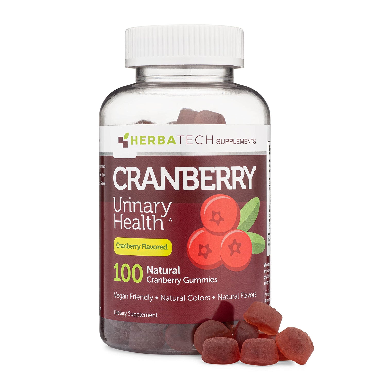 Herbatech Cranberry Gummies 1000mg – UTI Health (100 ct) USA