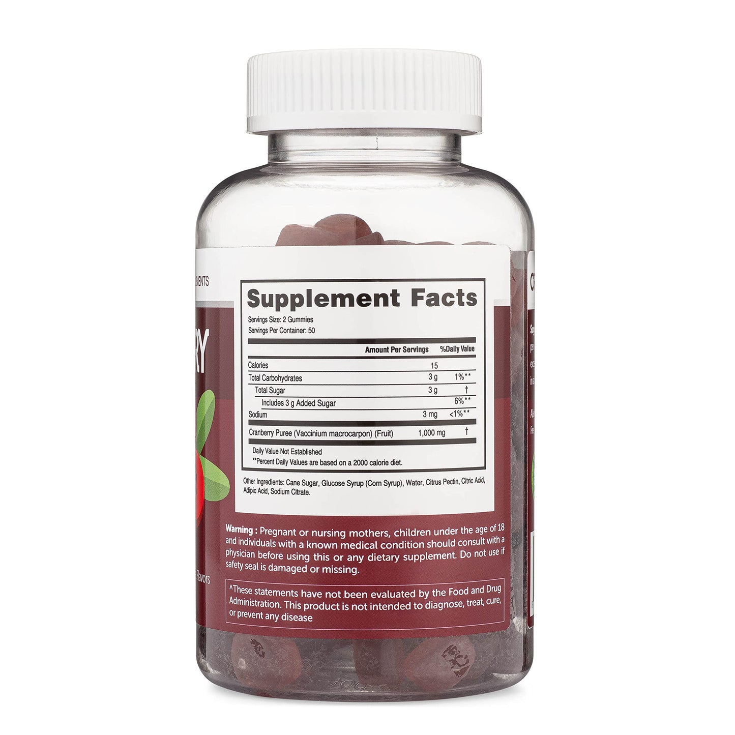 Herbatech Cranberry Gummies 1000mg – UTI Health (100 ct) USA