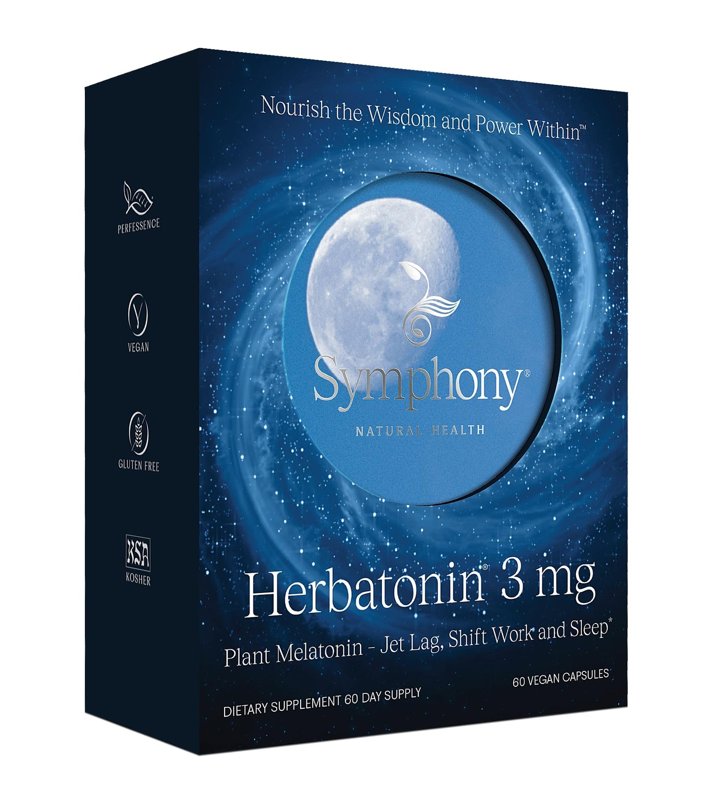 Herbatonin 3mg Plant-Based Melatonin | Sleep & Circadian Support | 60 Vegan Capsules