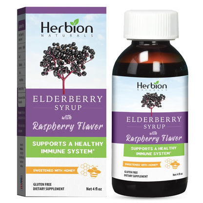 Herbion Naturals Elderberry Syrup – Immune Support for Adults & Kids 1+