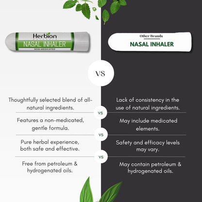 HERBION Naturals Nasal Inhaler - Non-Medicated Congestion Relief (0.05 fl oz)