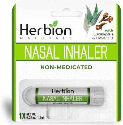 HERBION Naturals Nasal Inhaler - Non-Medicated Congestion Relief (0.05 fl oz)