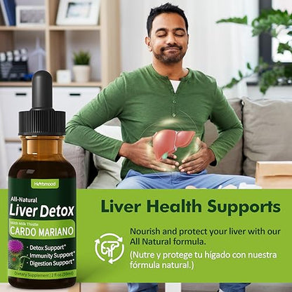Herbmood Milk Thistle Liver Detox Drops – Liver Support (2oz)