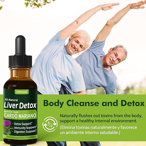 Herbmood Milk Thistle Liver Detox Drops – Liver Support (2oz)