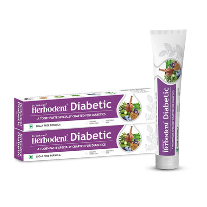 Herbodent Diabetic Toothpaste – 3.53 oz Pack of 2 | SLS & Sugar-Free | 7 Organic Herbs