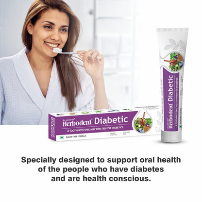 Herbodent Diabetic Toothpaste – 3.53 oz Pack of 2 | SLS & Sugar-Free | 7 Organic Herbs