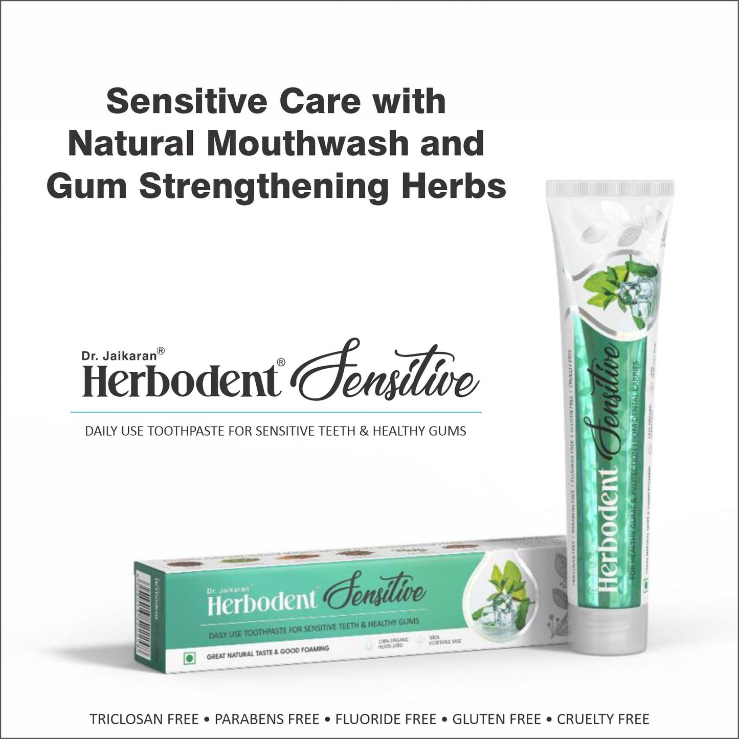 Herbodent Sensitive Toothpaste – 6.53 Oz, Pack of 2 | Enamel Repair & Cavity Protection