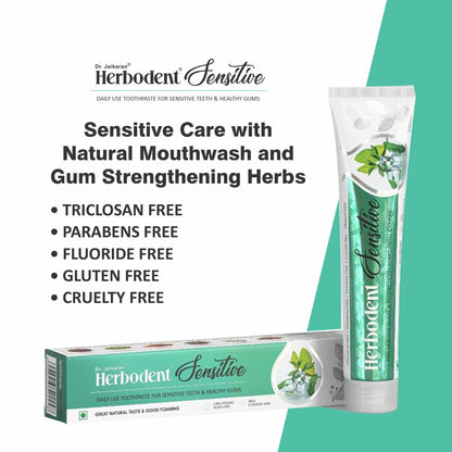 Herbodent Sensitive Toothpaste – 6.53 Oz, Pack of 2 | Enamel Repair & Cavity Protection