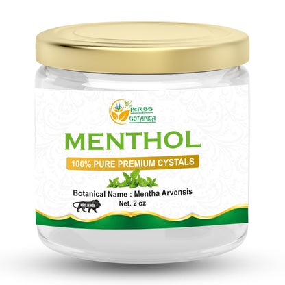 Herbs Botanica Menthol Crystals (Mentha Arvensis) – 100% Pure USP, 2 oz