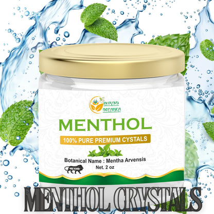 Herbs Botanica Menthol Crystals (Mentha Arvensis) – 100% Pure USP, 2 oz