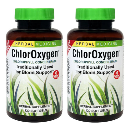 Herbs Etc. ChlorOxygen Chlorophyll Concentrate – Blood Circulation & Altitude Support | 120 Softgels (2 Pack) BritishVita | Premium UK Vitamins & Wellness Supplements