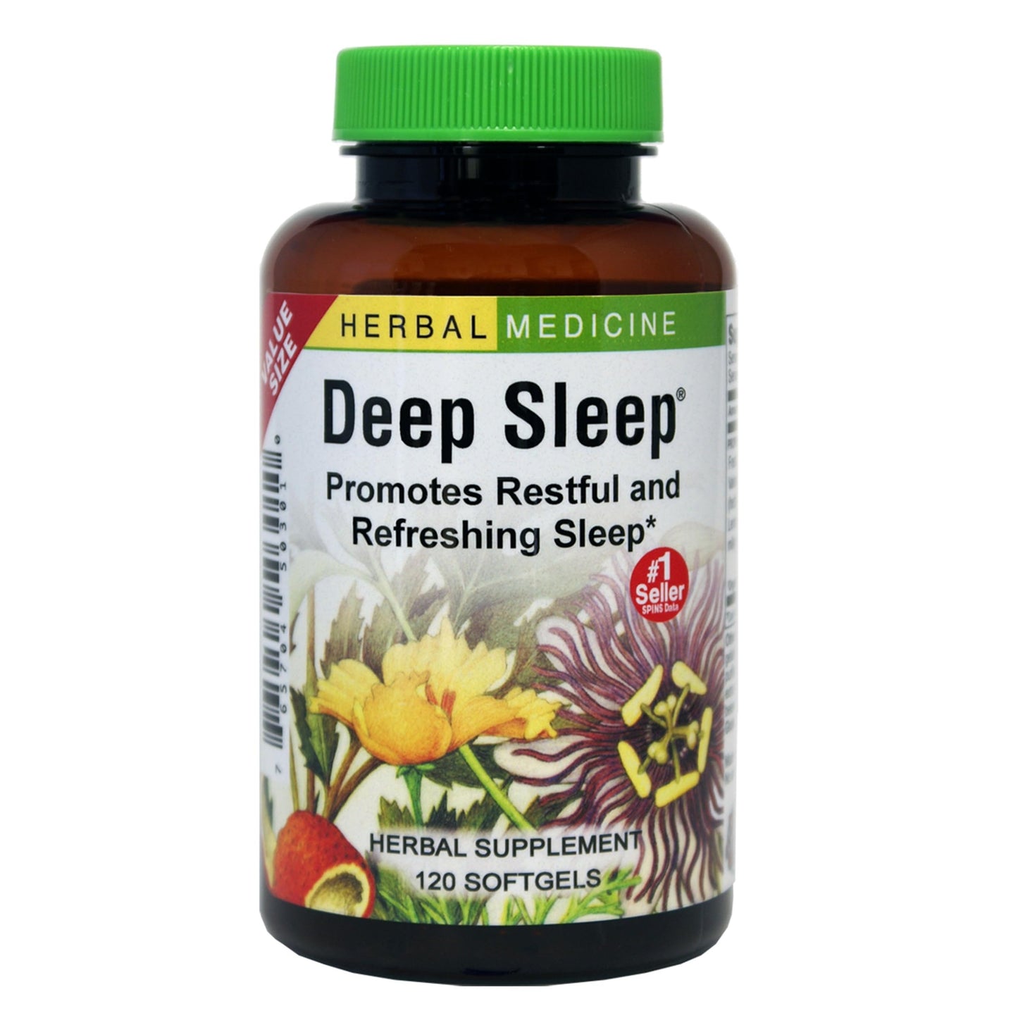 Herbs Etc. Deep Sleep Softgels – Herbal Sleep Support with Passionflower, Chamomile & Lemon Balm | 120 Softgels