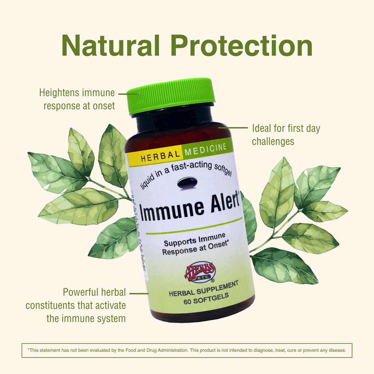 Herbs Etc. Immune Alert 60 ct Softgels | Immune Support