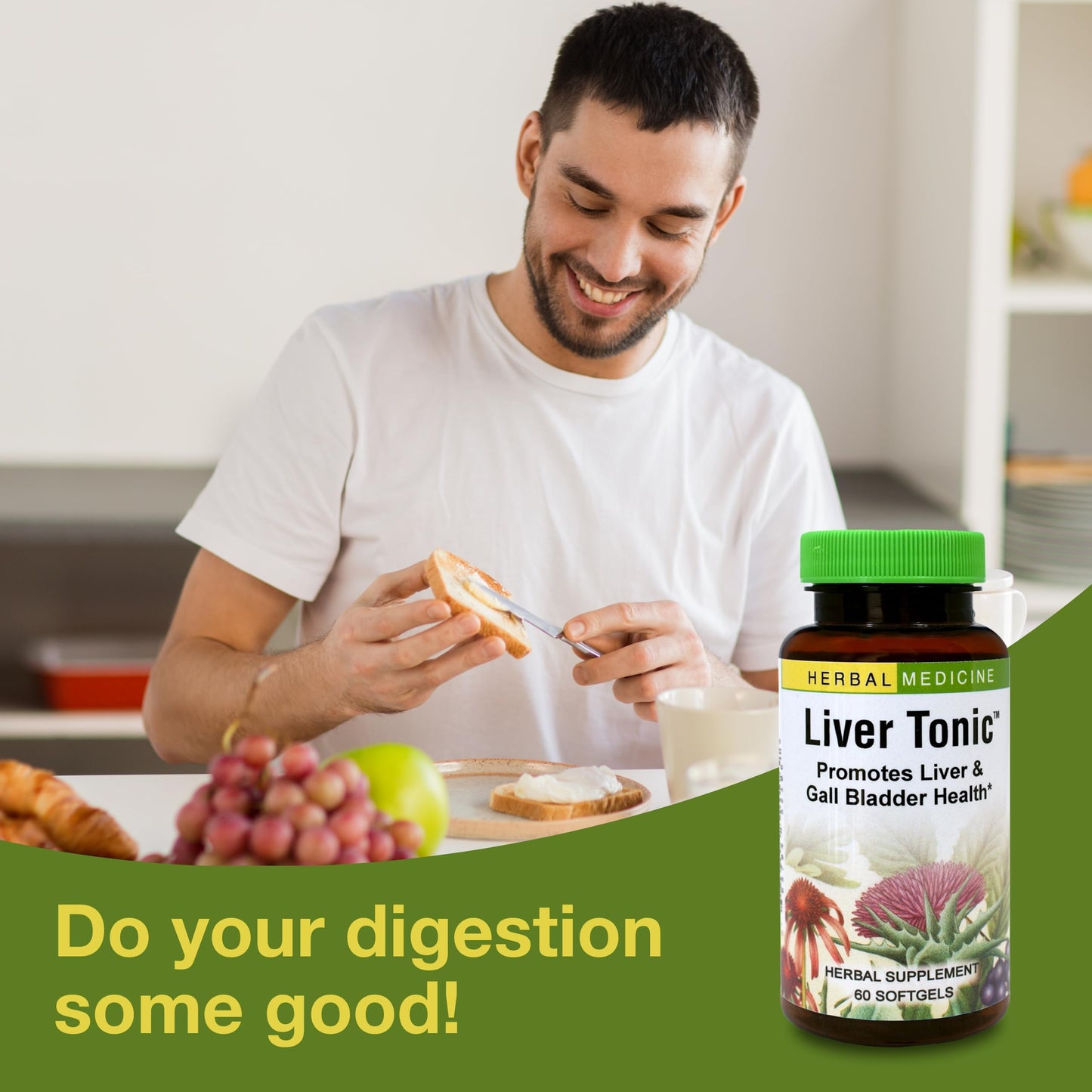 Herbs Etc. Liver Tonic – Gallbladder & Liver Health Supplement | Milk Thistle, Schisandra & Oregon Grape | 60 Softgels