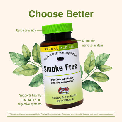 Herbs, Etc. Smoke Free 60 Softgels | Quit Support & Healthy Lungs
