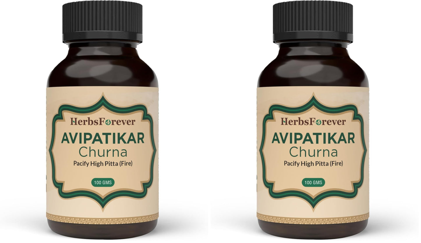Herbsforever Avipatikar Churna | Ayurvedic Digestive Support | Non-GMO & Vegan | 100 GMS (Pack of 2)