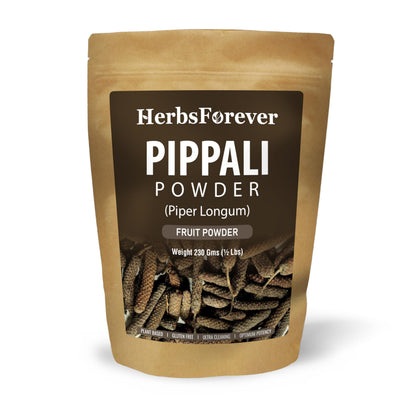 HerbsForever Pippali Powder – Premium Piper Longum, 230g | Non-GMO, Vegan, Gluten-Free