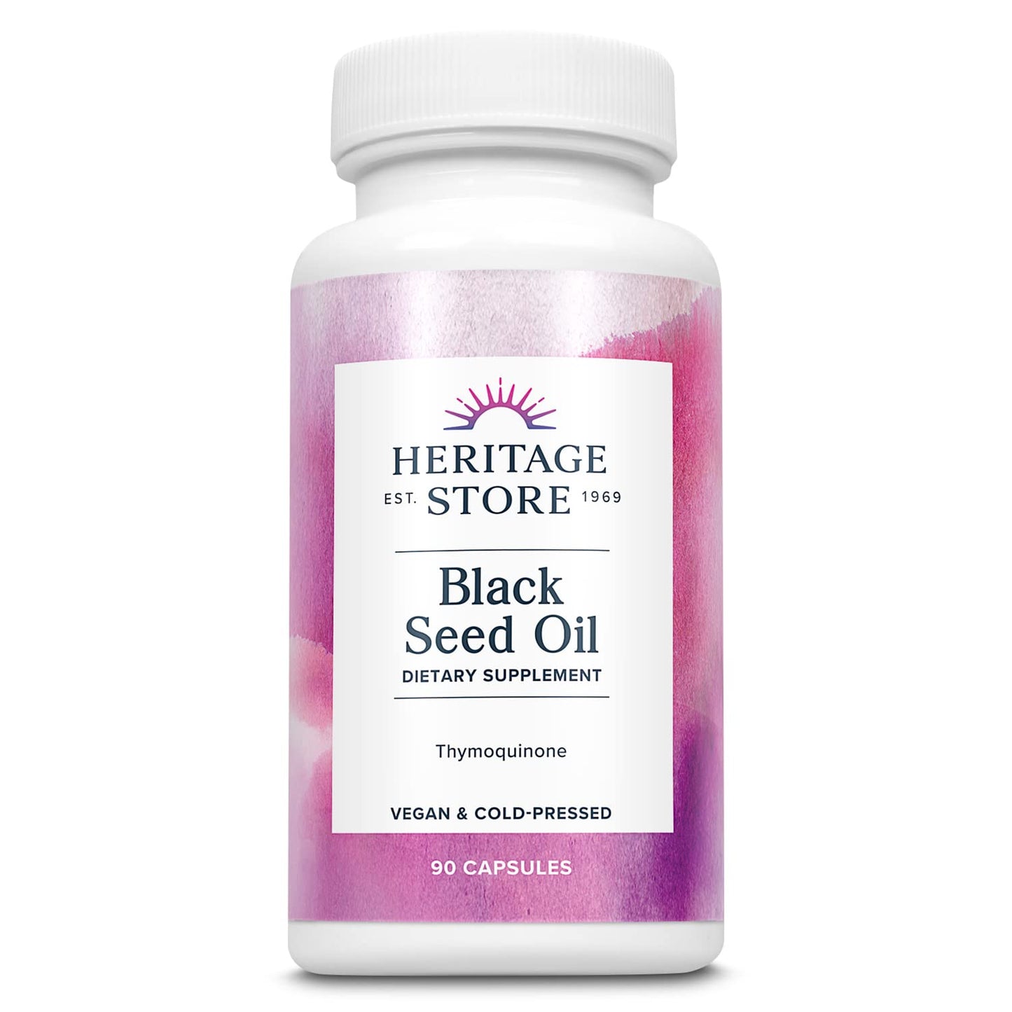 HERITAGE STORE Black Seed Oil 650mg | Nigella Sativa Capsule Supplement