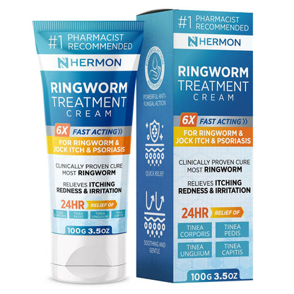Hermon Powerful Antifungal Ringworm Cream - Fast Relief for Ringworm, Jock Itch & More (100ml)