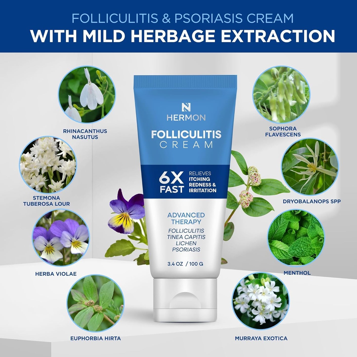 Hermon Folliculitis Cream & Tea Tree Antifungal Soap – Scalp, Face & Body Care