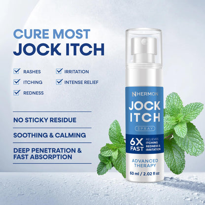 Hermon Jock Itch Spray for Men — Extra Strength, Soothing Liquid (2.02 Fl Oz)
