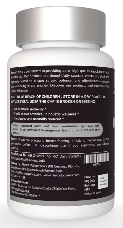 Heroot Organic Manjistha Root 400mg Organic Skin Supplement | Rubia Cordifolia