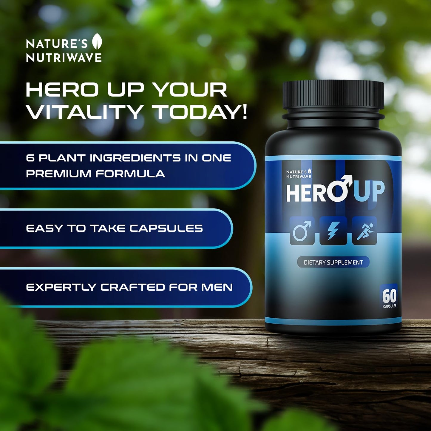 HeroUP Natural Wellness – Plant-Based, Non-GMO, Stimulant-Free | Made in USA