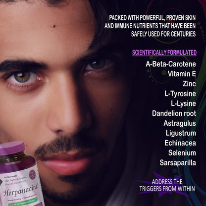 Herpanacine Diamond - Natural Skin Care & Immune Support Vitamins (100 Count)