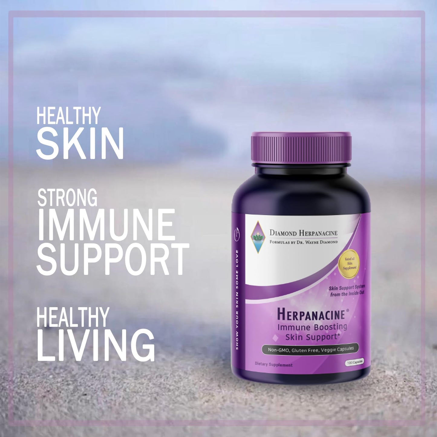 Herpanacine Diamond - Natural Skin Care & Immune Support Vitamins (100 Count)