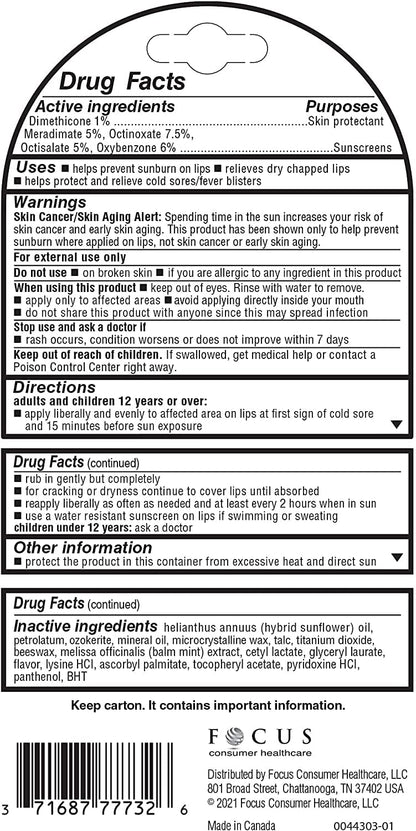Herpecin L Lip Balm SPF30 with Lysine - 0.1oz, 2 Pack | Lip Care