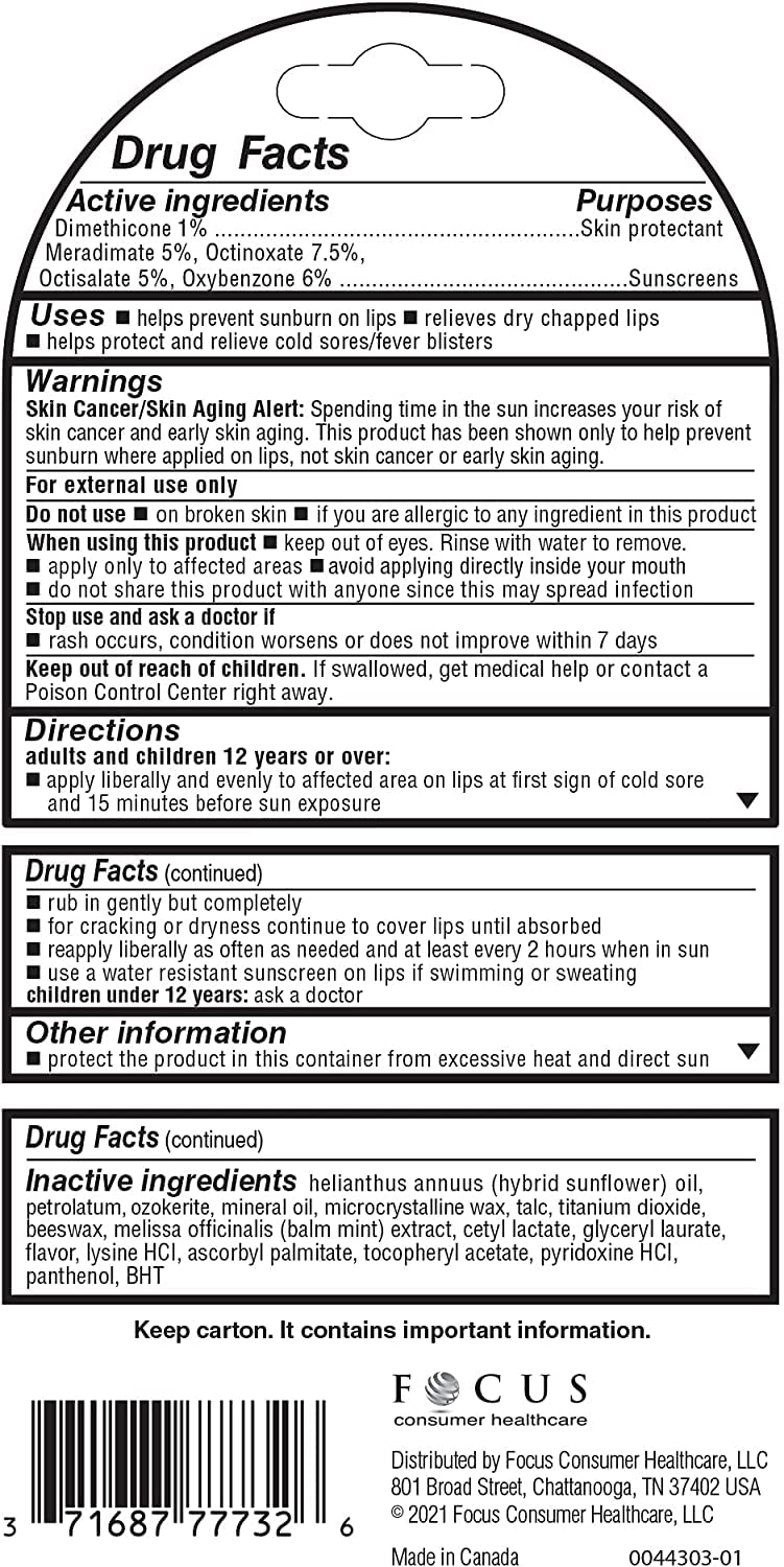 Herpecin L Lip Balm SPF30 with Lysine - 0.1oz, 2 Pack | Lip Care