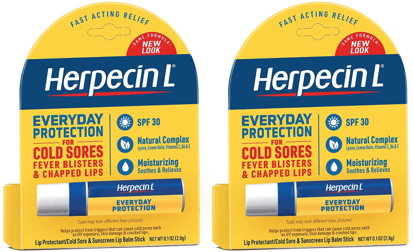 Herpecin L Lip Balm SPF30 with Lysine - 0.1oz, 2 Pack | Lip Care