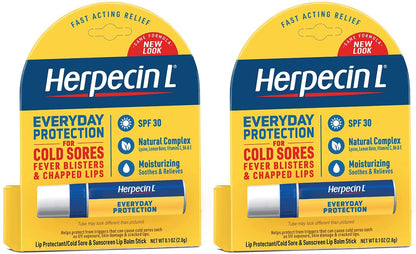 Herpecin L Lip Balm SPF30 with Lysine - 0.1oz, 2 Pack | Lip Care