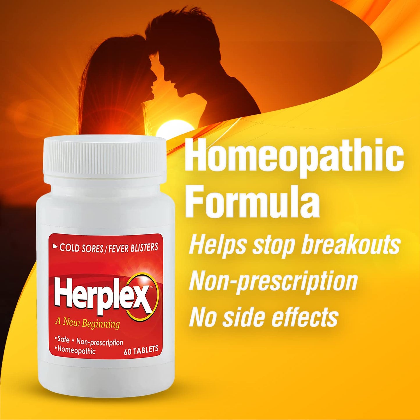 Herplex Premium Tablets | Non-Prescription Cold Sore Relief | 60 Tablets