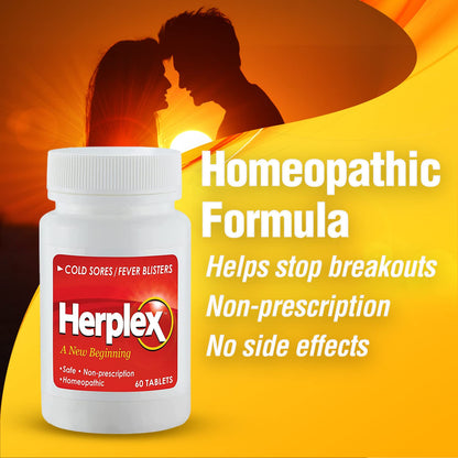 Herplex Premium Tablets | Nonprescription Cold Sore Relief (120 Tablets)