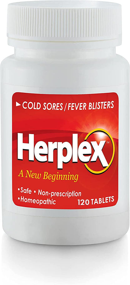 Herplex Premium Tablets | OTC Cold Sore Relief, Homeopathic Formula – 120 Tablets
