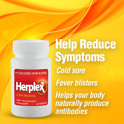 Herplex Premium Tablets | Nonprescription Cold Sore Relief (120 Tablets)