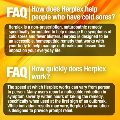 Herplex Premium Tablets | Nonprescription Cold Sore Relief (120 Tablets)