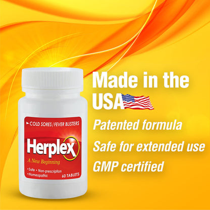 Herplex Premium Tablets | Nonprescription Cold Sore Relief (120 Tablets)