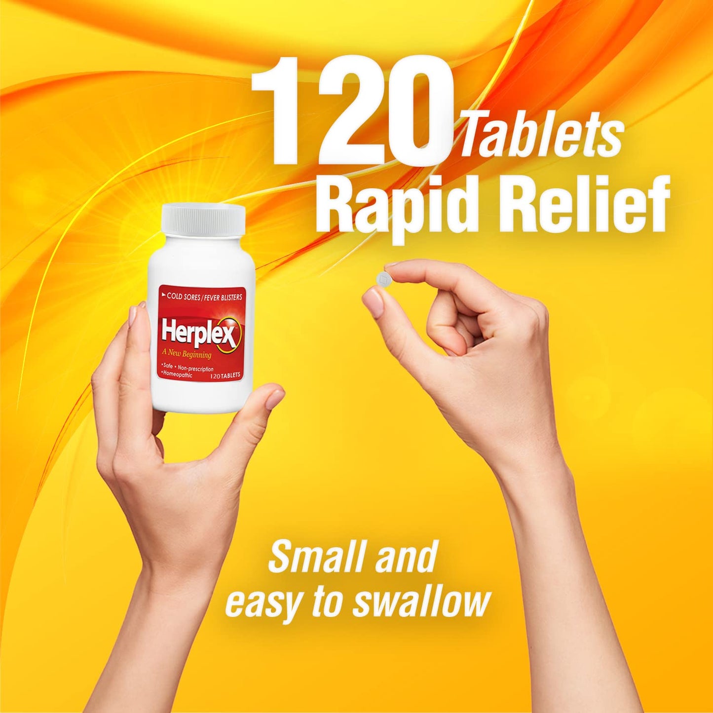 Herplex Premium Tablets | OTC Cold Sore Relief, Homeopathic Formula – 120 Tablets
