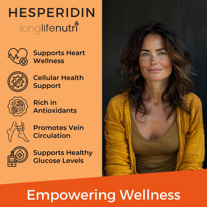 Hesperidin 1000mg | 240 Capsules (4 Months) | Cardiovascular Health & Circulation | Made in USA