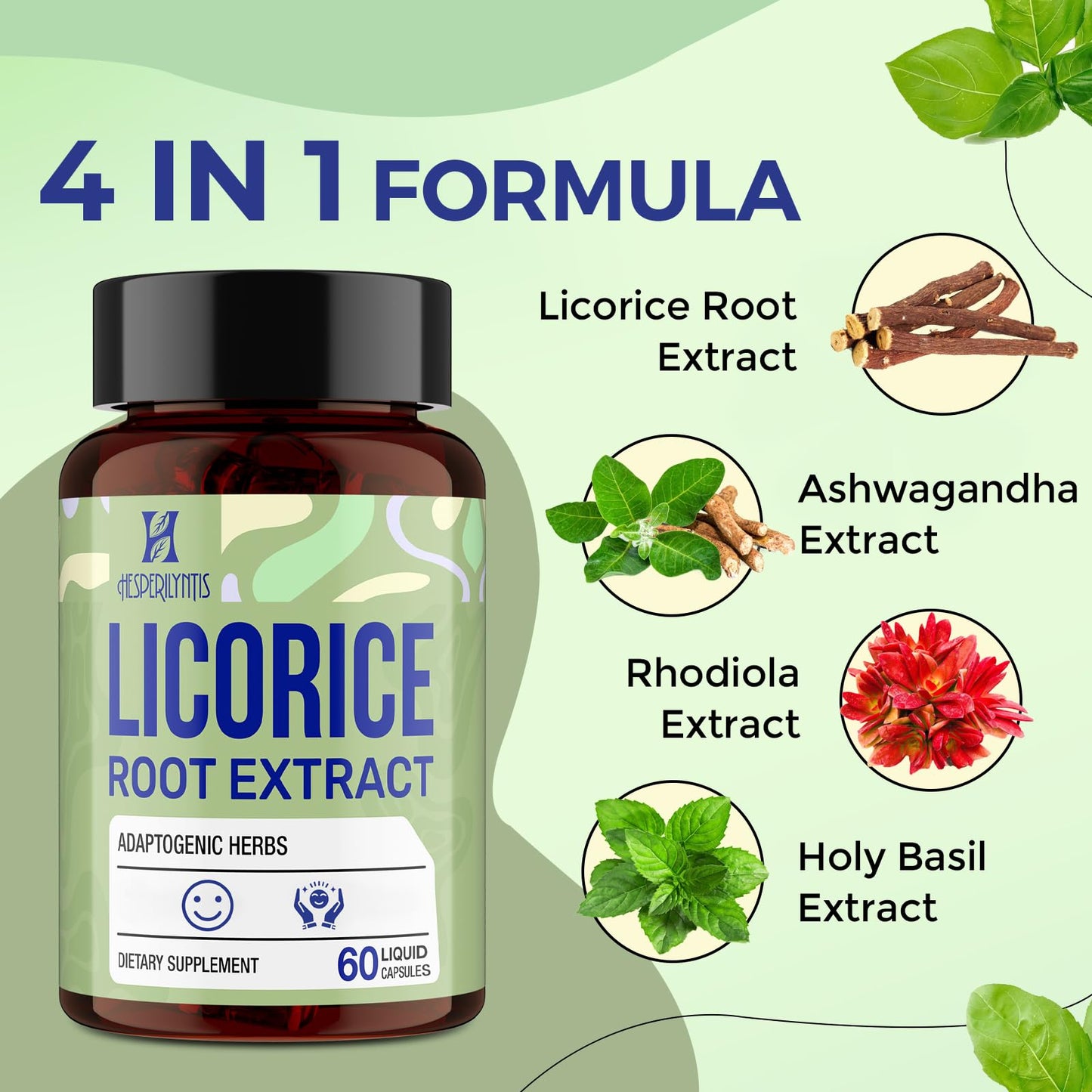 Hesperilyntis Licorice Root Adaptogen Supplement | Cortisol Support, Relaxation & Sleep